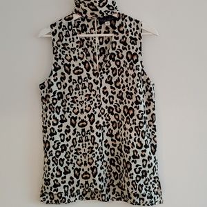 Blue rain blouse with cutouts